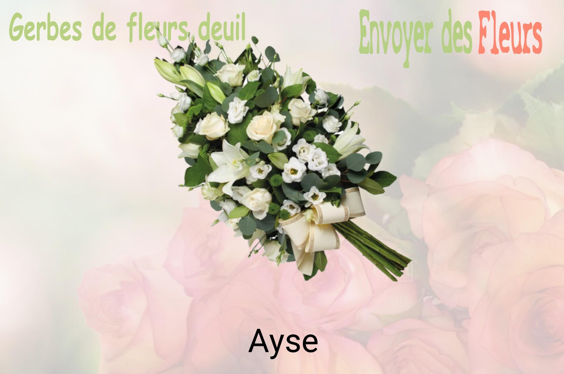Gerbe de fleurs de deuil livrée à Ayse
